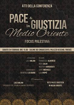 volantino convegno Palestina 24 febbraio 2024